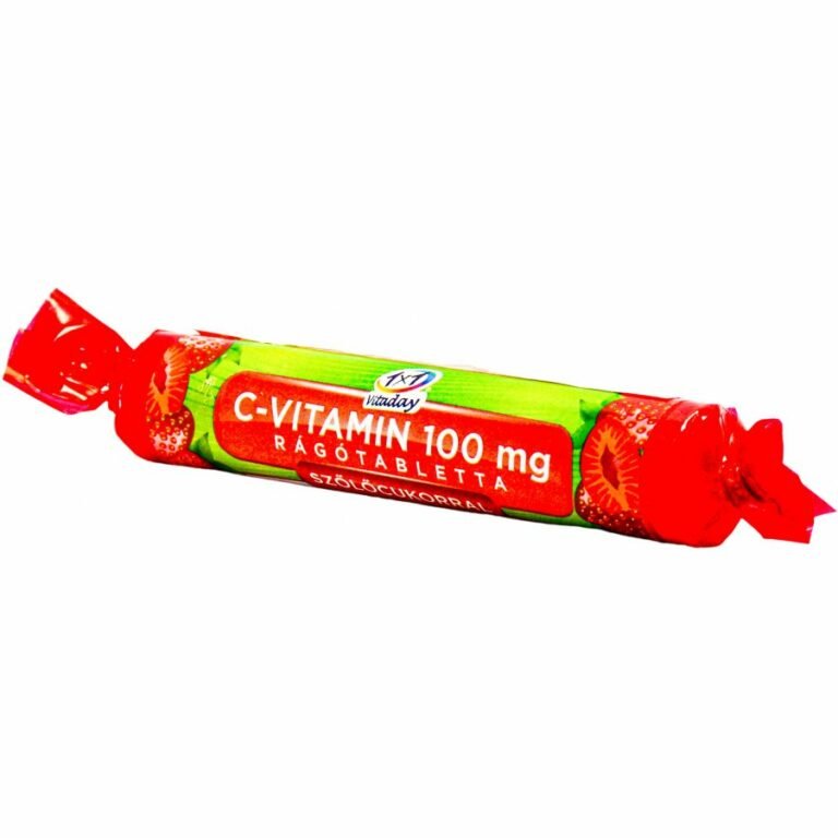 1×1 Vitaday 100 mg eper ízű C-vitamin rágótabletta (17 db)
