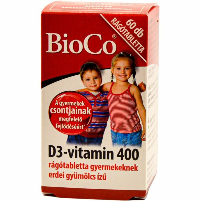 Bioco Gyerekeknek 400 mg erdei gyümölcs ízű D3-vitamin rágótabletta (60 db)