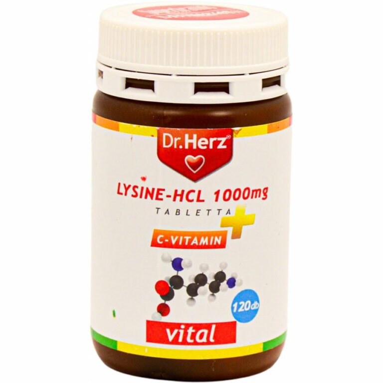 Dr. Herz Lysine-HCL 1000 mg C-vitamin tabletta (120 db)