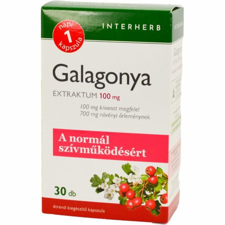 Interherb galagonya extraktum 100 mg kapszula (30 db)