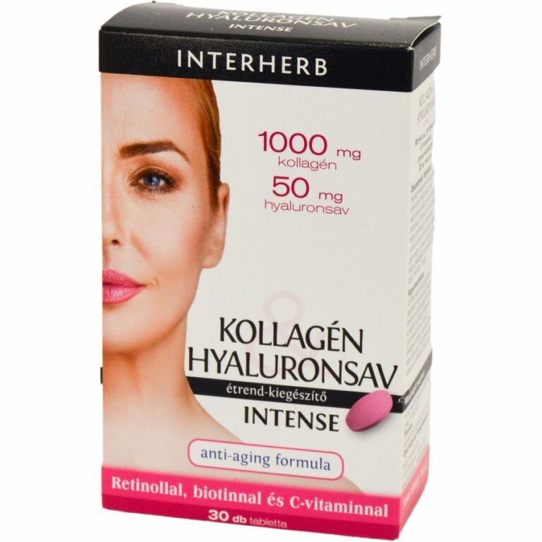 Interherb Kollagén+Hyaluronsav Intense 1000 mg tabletta (30 db)