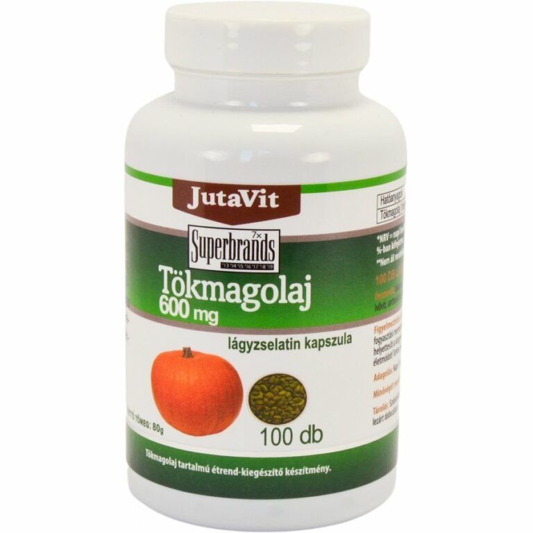 JutaVit tökmagolaj 600 mg lágyzselatin kapszula (100 db)