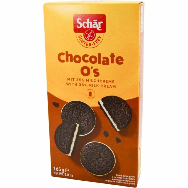 Schär Chocolate O's gluténmentes kakaós keksz tejkrémes töltelékkel (165 g)