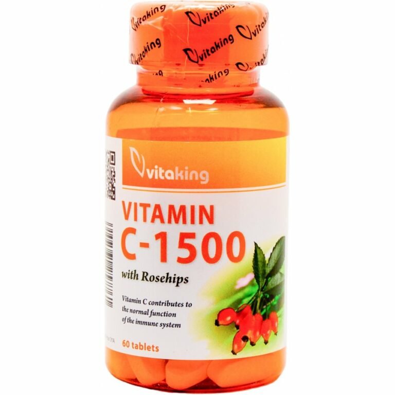 Vitaking 1500 mg + Csipkebogyó C-vitamin tabletta (60 db)