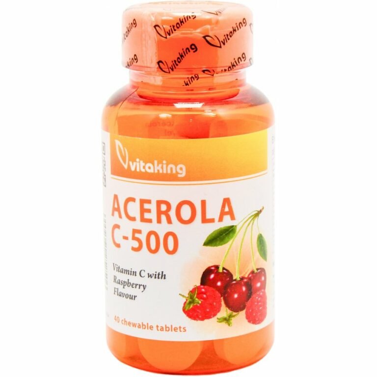 Vitaking 500 mg málna ízű C-vitamin rágótabletta (40 db)
