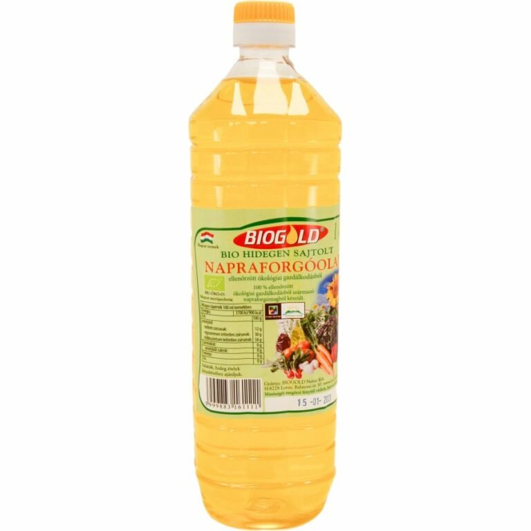 Biogold Bio napraforgóolaj hidegen sajtolt (1000 ml)
