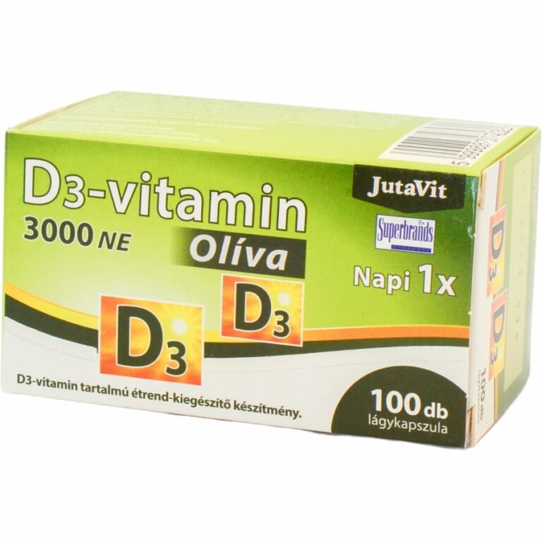 JutaVit Oliva+3000 NE D3-vitamin lágyzselatin kapszula (100 db)