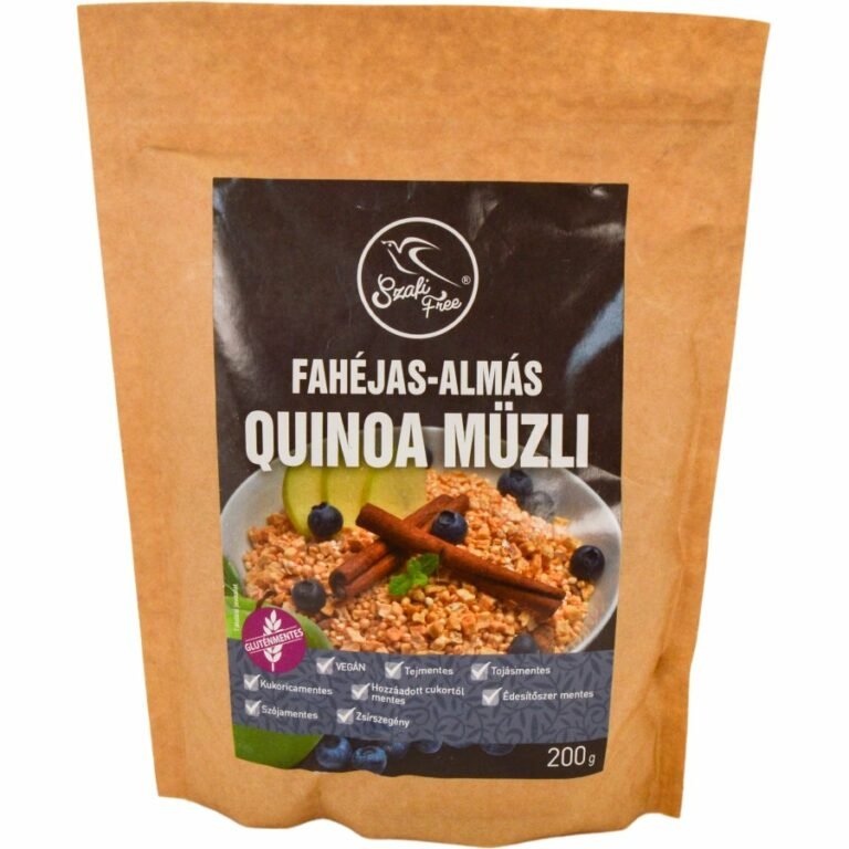 Szafi Free fahéj-alma ízű quinoa müzli (200 g)
