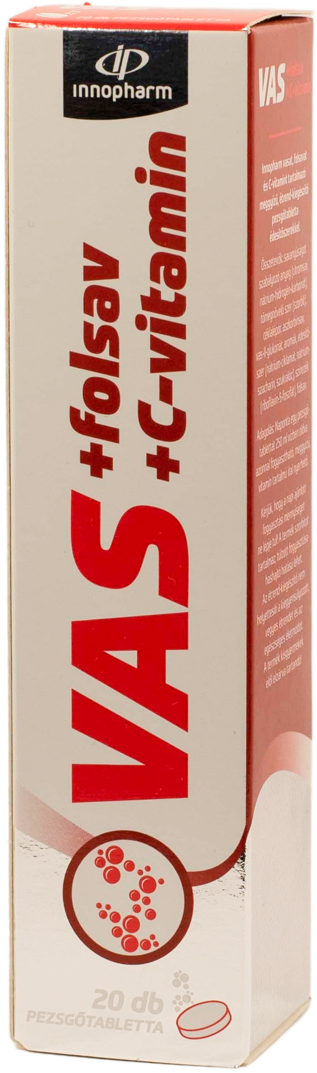 InnoPharm Vas+Folsav+C-vitamin pezsgőtabletta (20 db)