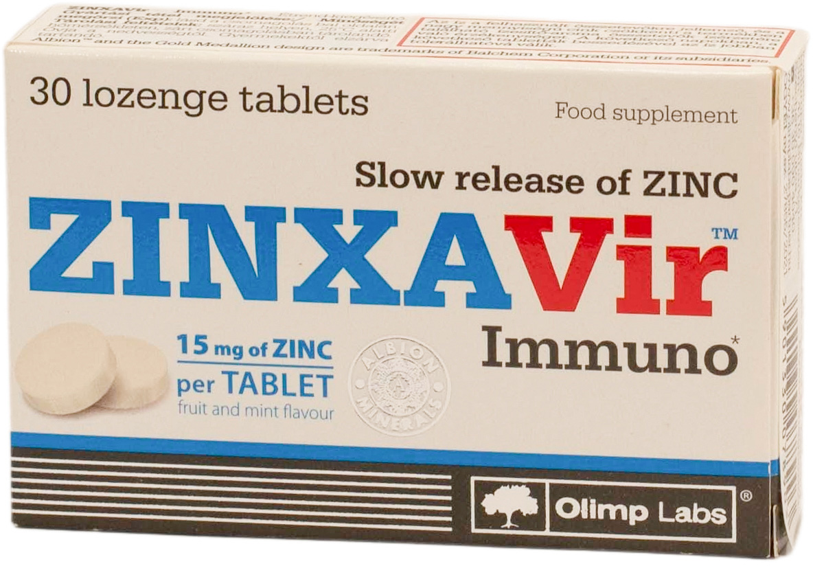 Olimp Labs Zinxavir immuno gyümölcs-menta ízű tabletta (30 db)