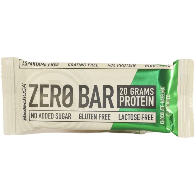 Bio Tech Zero Bar csokoládé és mogyoró ízű Fehérje szilárd (50 g)