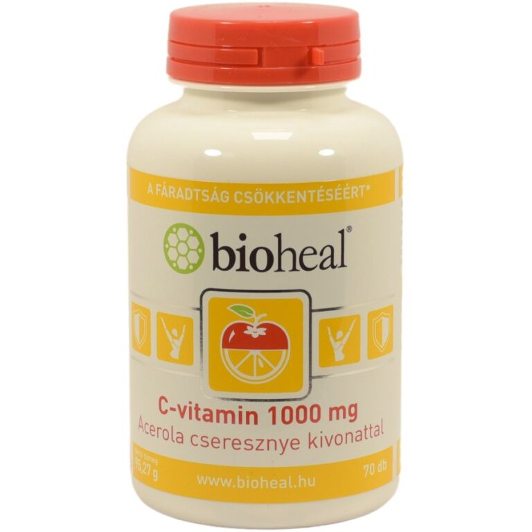 Bioheal Acerola  C-vitamin 1000mg cseresznye kivonat C-vitamin  tabletta (70 db)
