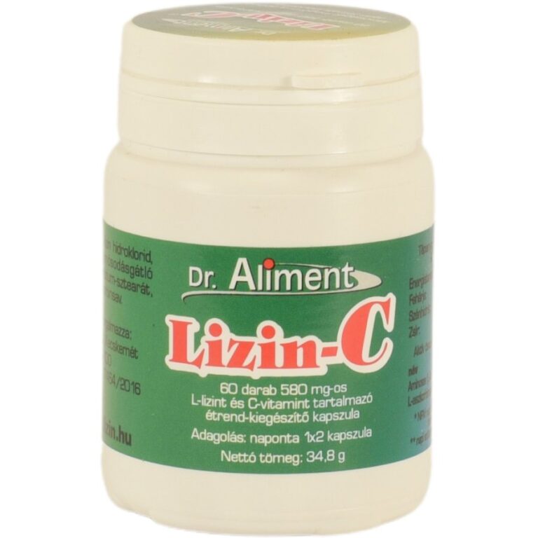 Dr. Aliment Lizin-C - Herpesz-Stop L-lizin és C-vitamin kapszula (60 db)