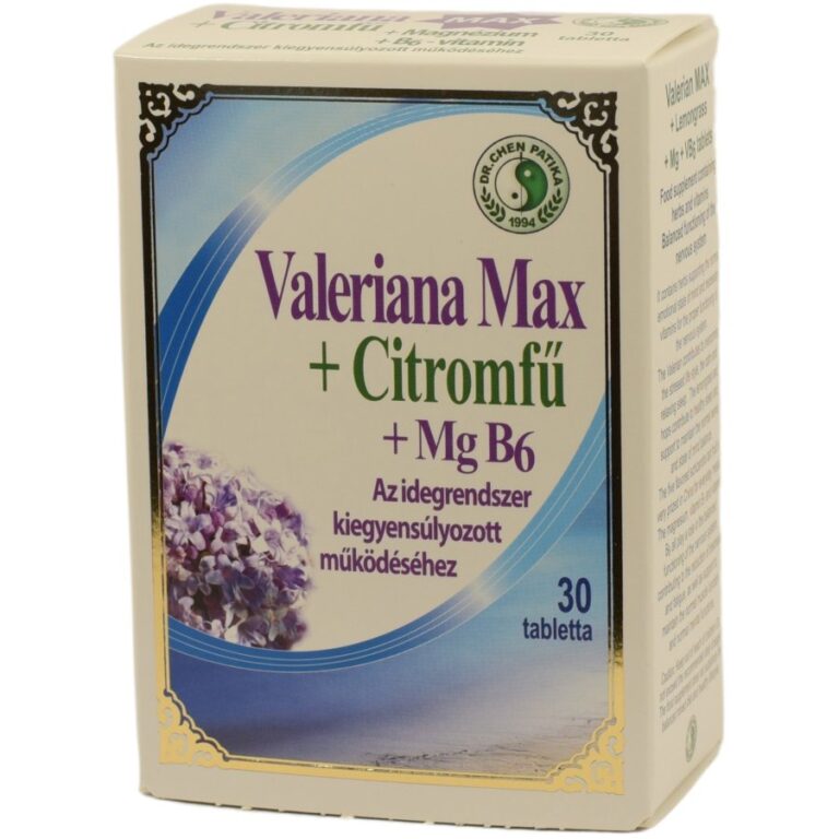 Dr. Chen Valeriana Max+Citromfű tabletta (30 db)