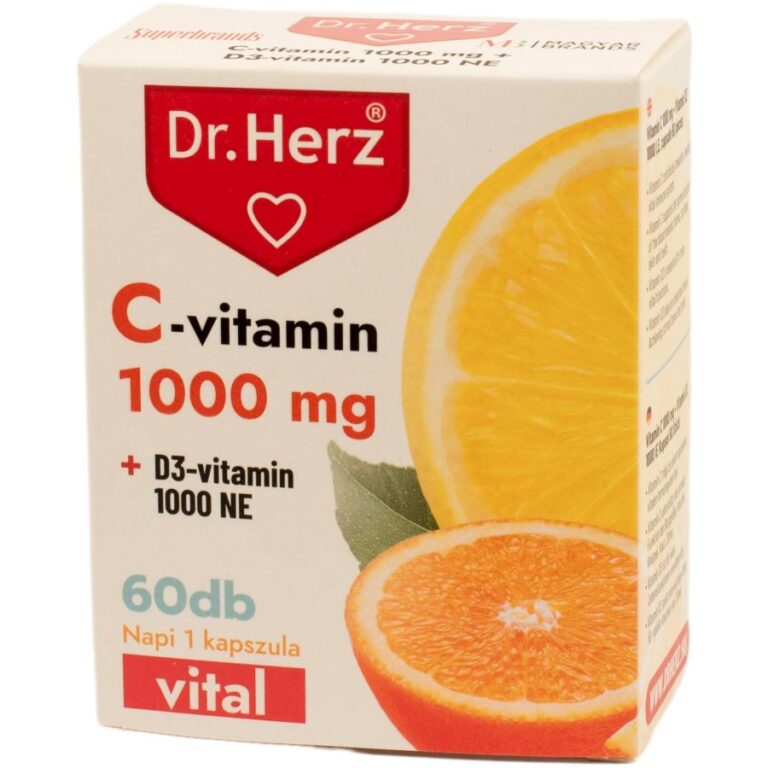 Dr. Herz C-vitamin 1000mg+D-vitamin C-vitamin kapszula (60 db)