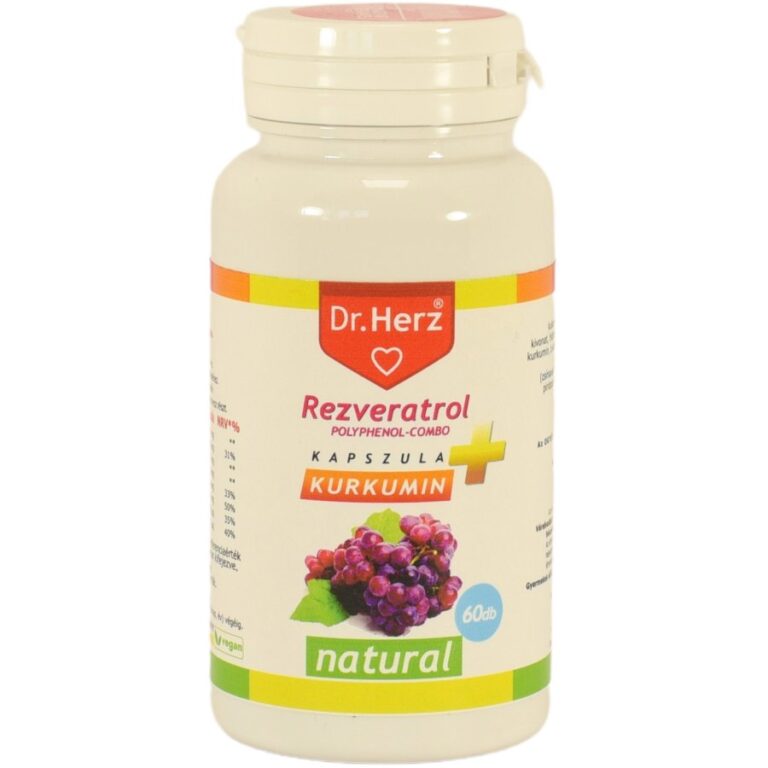 Dr. Herz Resveratrol + Kurkumin polifenol Immunerősítő kapszula (60 db)