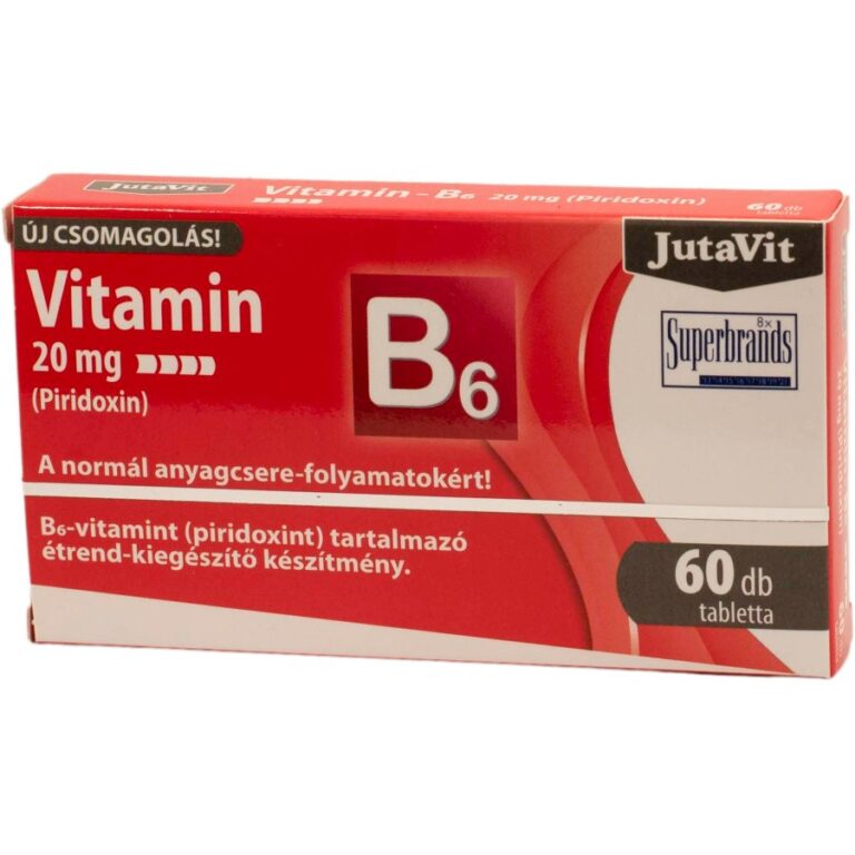 JutaVit B6-vitamin 20mg B6-vitamin tabletta (60 db)