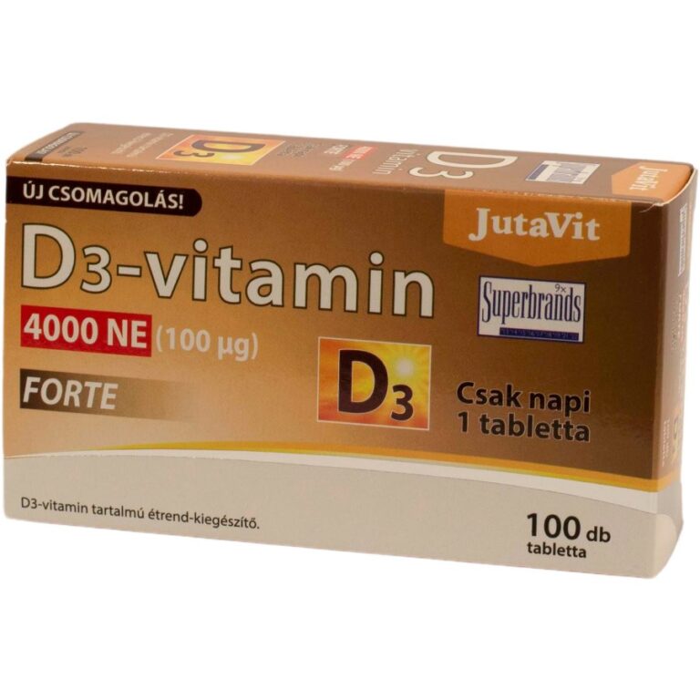 JutaVit D3 vitamin 4000NE D3-vitamin tabletta (100 db)