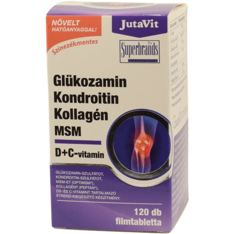 JutaVit Glükozamin+ Kondroitin-Kollagén+ MSM filmtabletta (120 db)