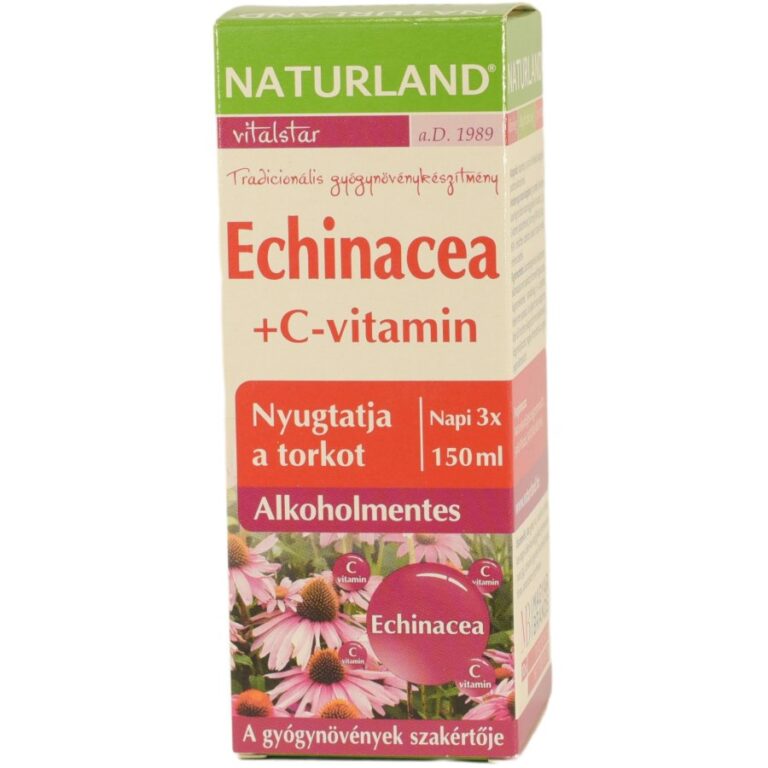 Naturland Echinacea + C-vitamin Immunerősítő szirup (150 ml)