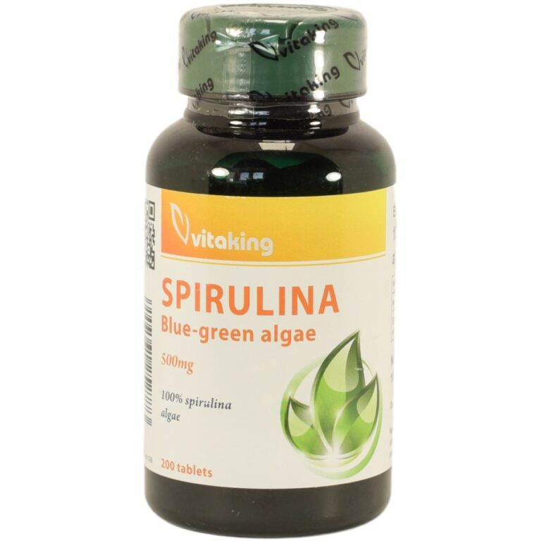 Vitaking 500 mg Spirulina Alga tabletta (200 db)