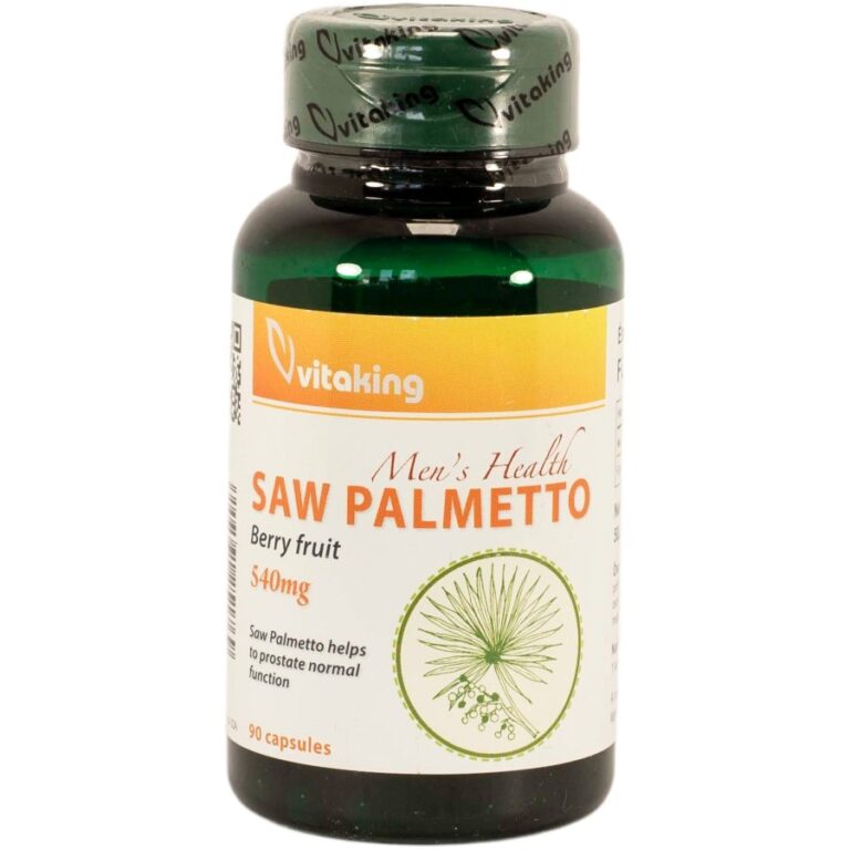 Vitaking Saw Palmetto - Fűrészpálma 540 mg - Prosztata erősítő Gyógynövény kapszula (90 db)