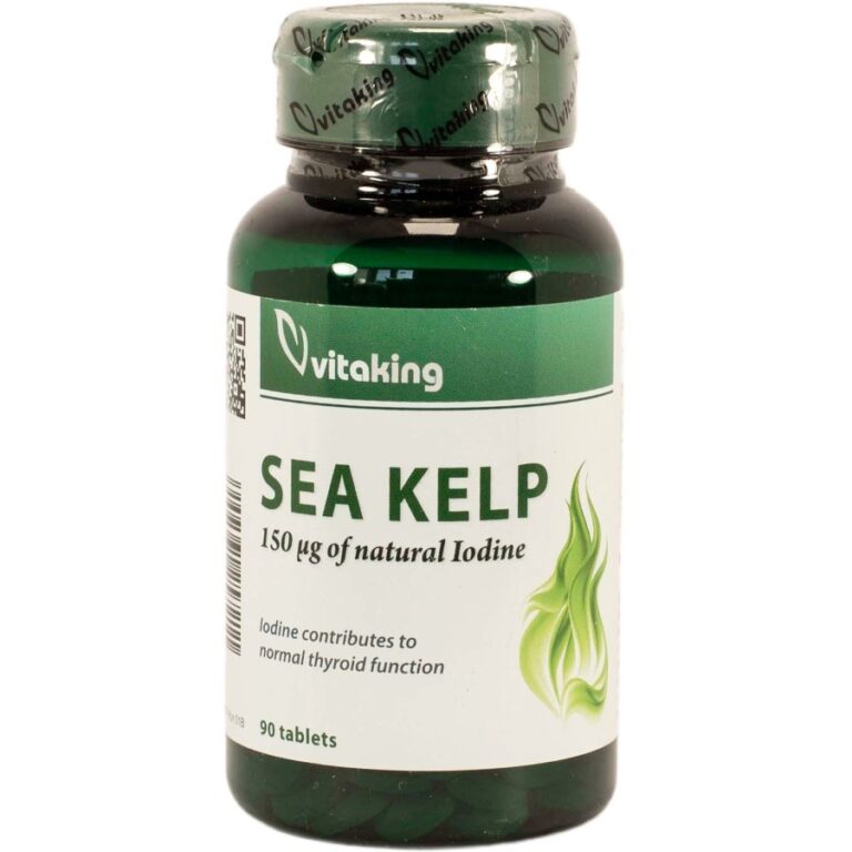 Vitaking Sea Kelp 150 mcg Jód tengeri moszat tabletta (90 db)