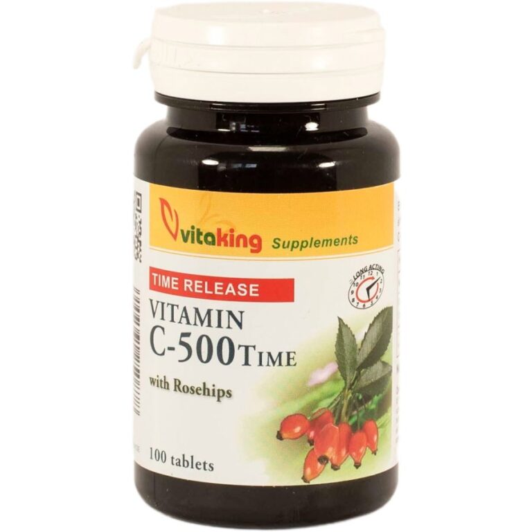 Vitaking TR C-vitamin 500 mg + csipkebogyó 30 mg (nyújtott felszívódású) C-vitamin tabletta (100 db)