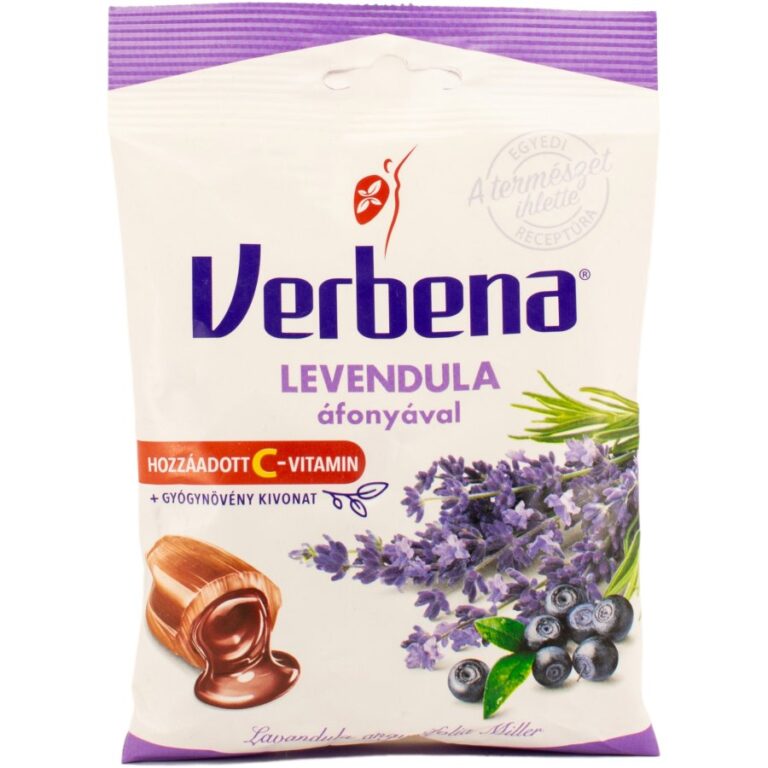 Verbena Töltött keménycukorka levendulával, áfonyadarabokkal és C vitaminnal (60 g)