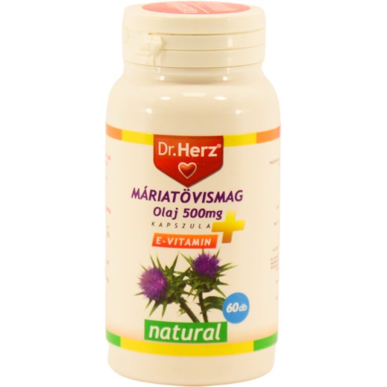 Dr. Herz Máriatövismag olaj + E-vitamin Méregtelenítő kapszula (60 db)